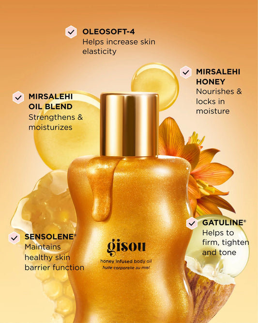 Gisou Infused Body Oil Golden Shimmer Glow