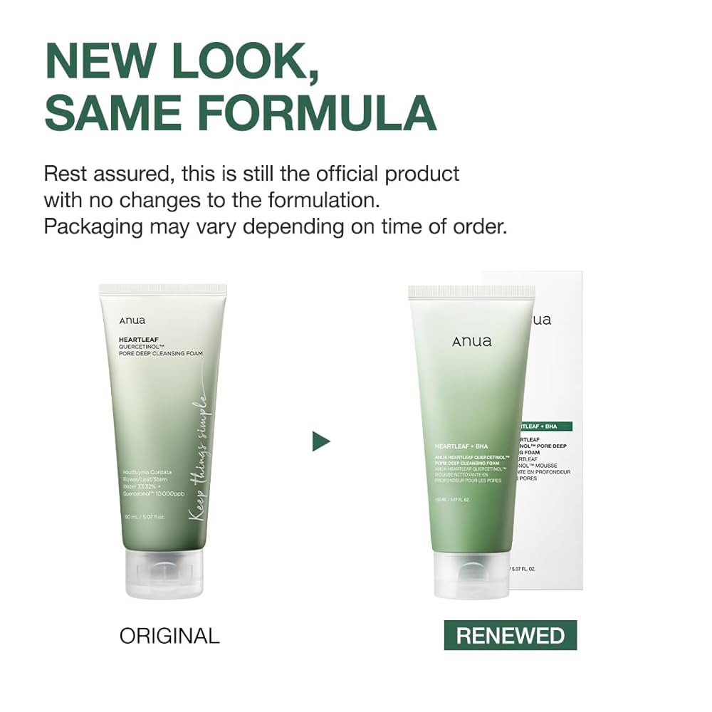 Anua Heartleaf Quercetinol Pore Deep Cleansing Foam Heartleaf + BHA
