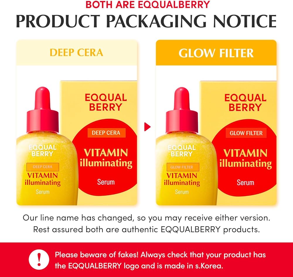 EQQUALBERRY Glow Filter Vitamin illuminating Serum (UPDATED PACKAGING)