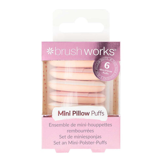 Brushworks Mini Pillow Puffs (6 MINI PUFFS)