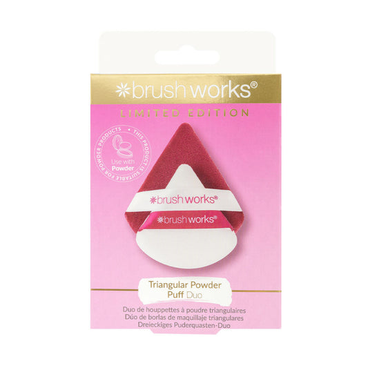 Brushworks Limited Edition Triangular Powder Puff Duo