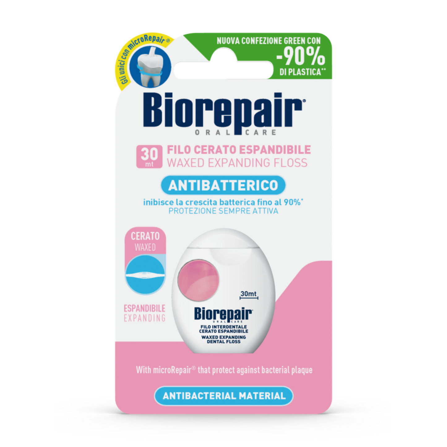 Biorepair Waxed Floss Antibacterial Material