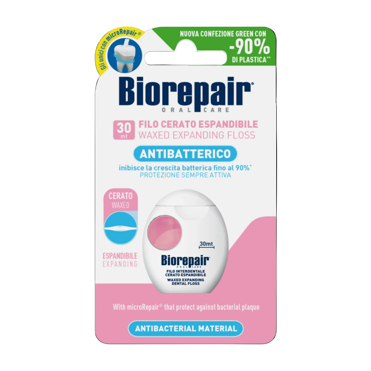 Biorepair Waxed Floss Antibacterial Material