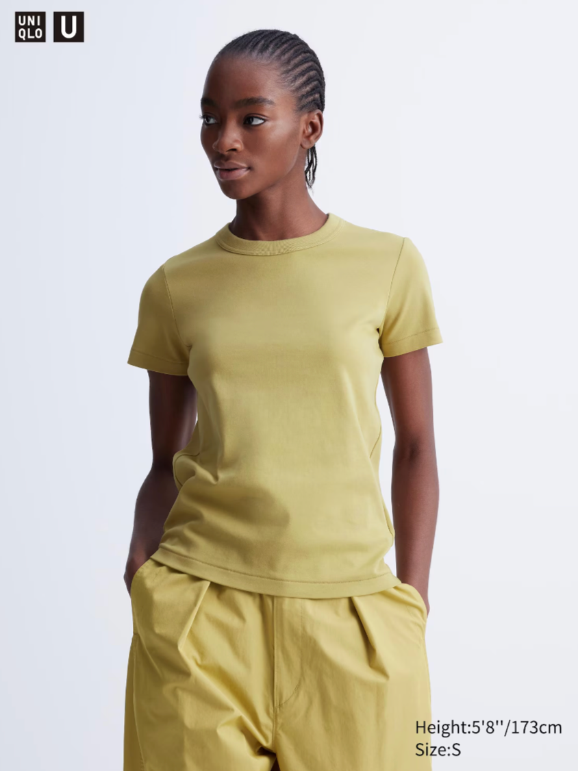 Uniqlo Crew Neck T-Shirt Yellow Mustard