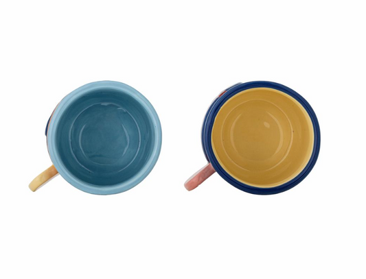Bloomingville Willy Cup Multi Stoneware Set Of 2