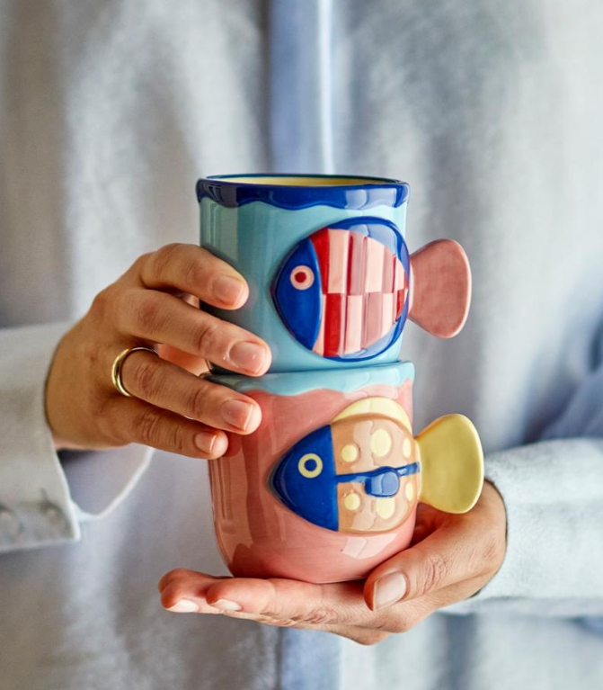 Bloomingville Willy Cup Multi Set Of 2 Stoneware