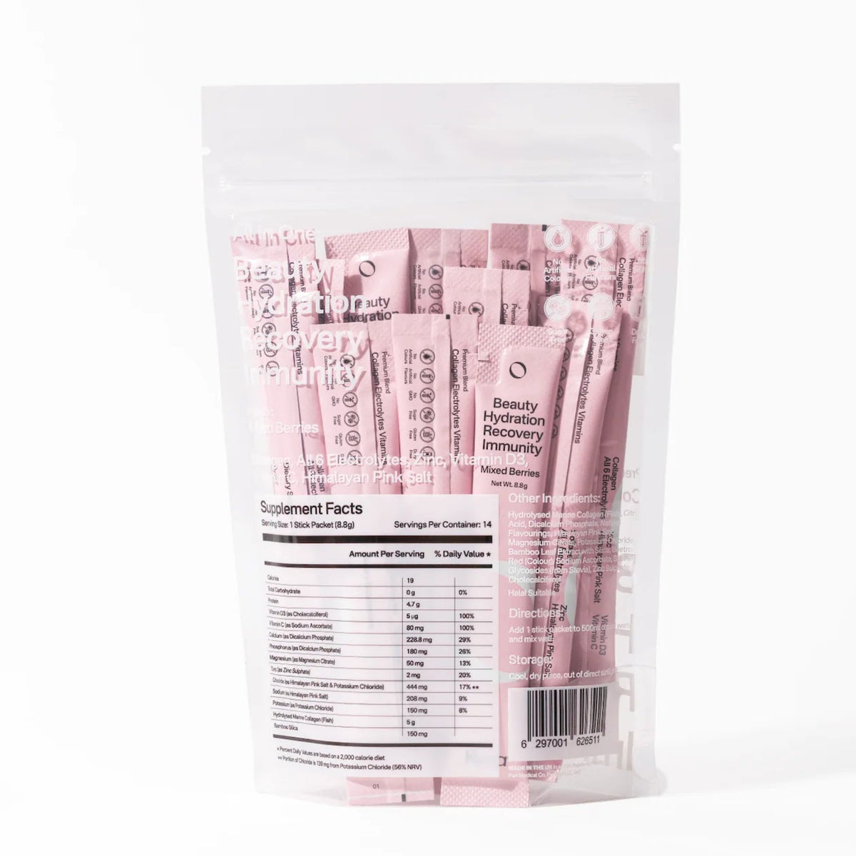 Kyza Drink Collagen Electrolytes Vitamins Mixed Berries