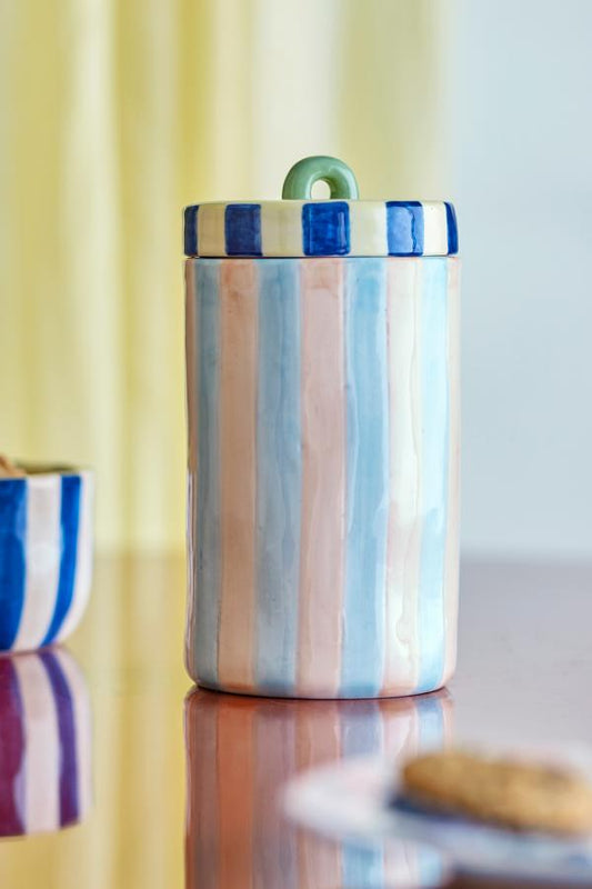 Bloomingville Phoenix Jar with Lid Multi Stoneware