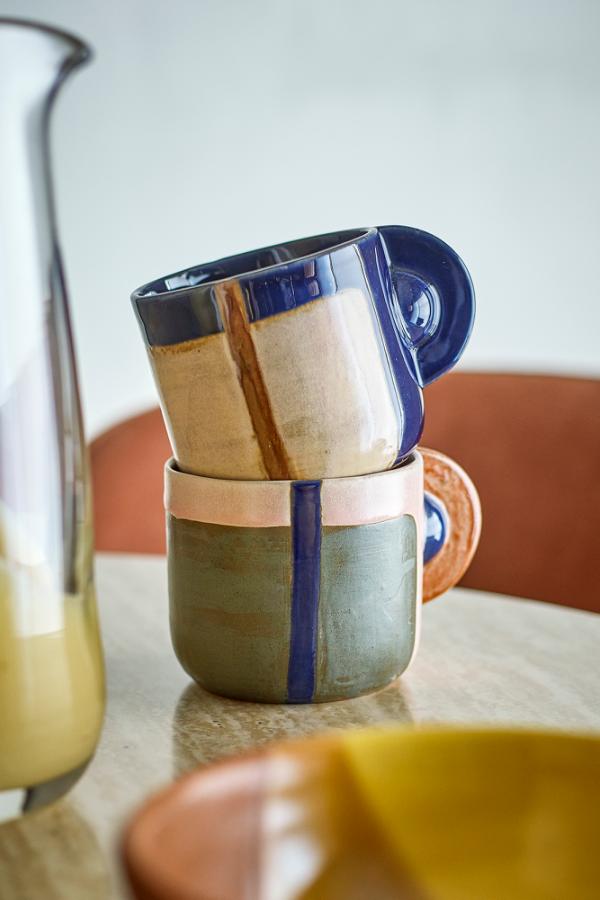 Bloomingville Bolivia Cup Multi Stoneware Set Of 2