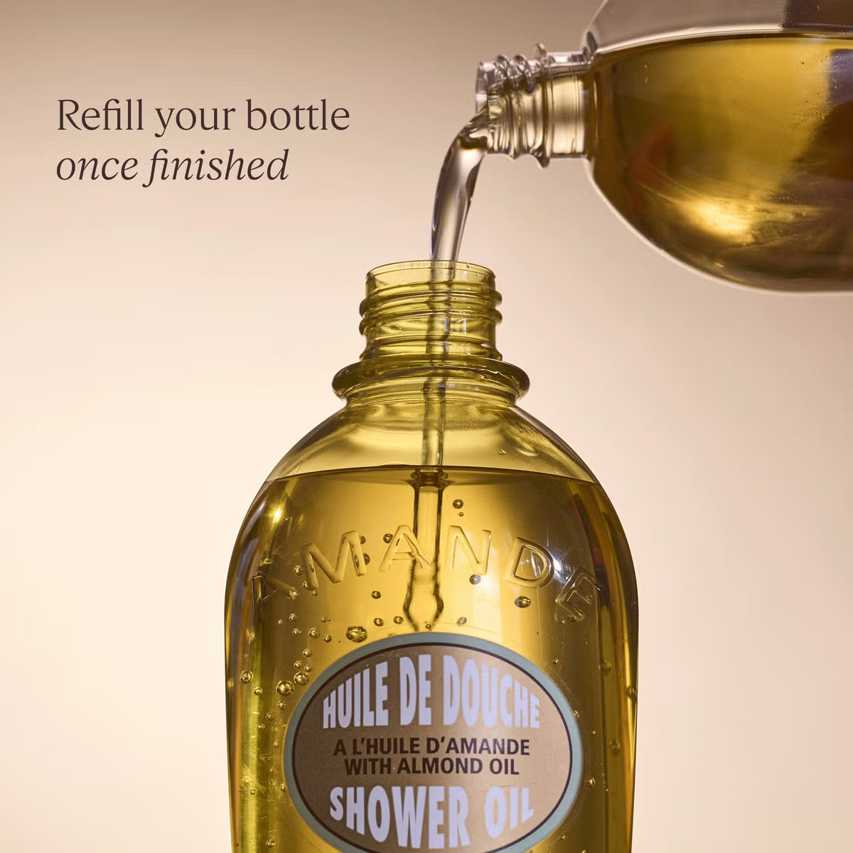 L'Occitane Almond Shower Oil Recycled & Recyclable Bottle