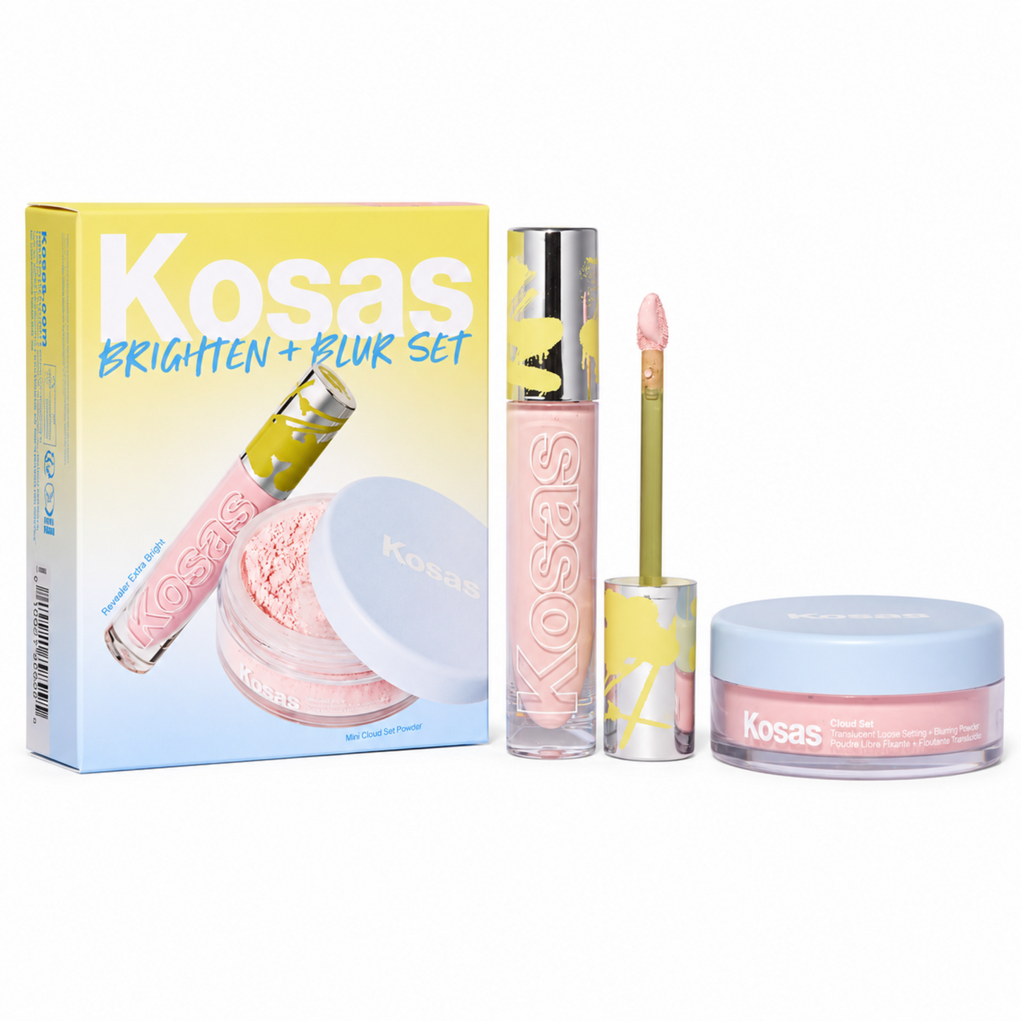 Kosas Brighten & Blur Set – Revealer Extra Bright + Mini Cloud Set