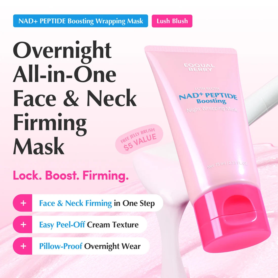 EQQUALBERRY NAD+ Peptide Boosting Night Wrapping Mask