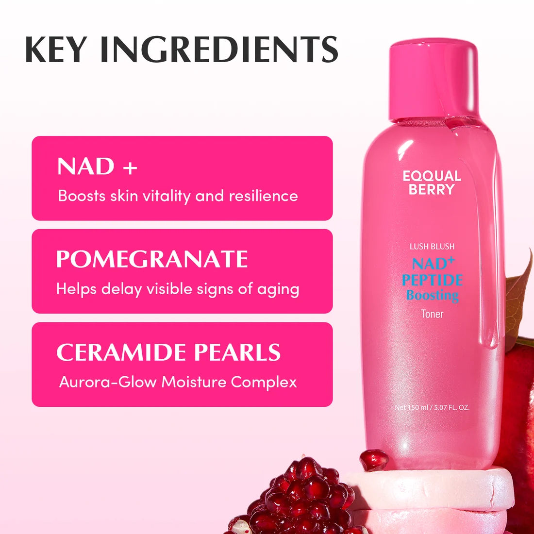 EQQUALBERRY NAD+ Peptide Boosting Toner