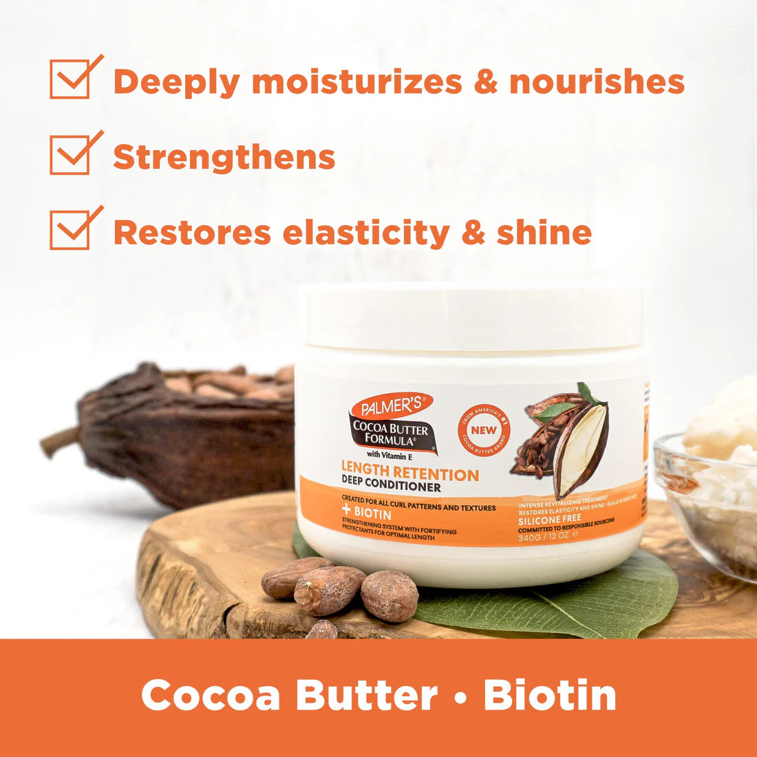 Palmer’s Cocoa Butter Formula Length Retention Deep Conditioner with Biotin