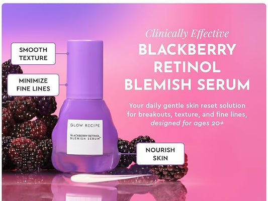 Glow Recipe Blackberry Retinol™ Blemish Serum – Blemish & Texture Remedy, Skin Reset Sérum