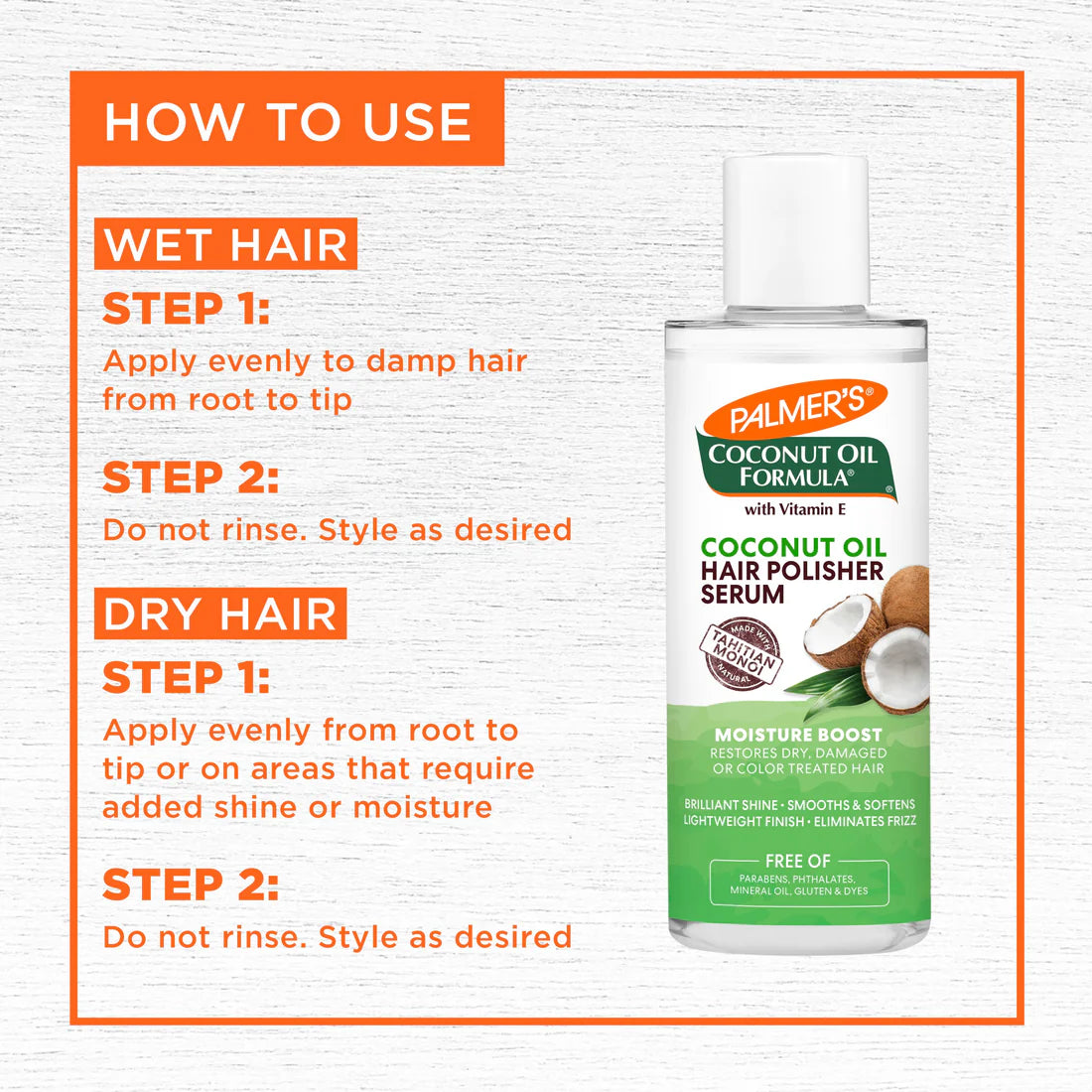 Palmer’s Coconut Oil Formula Moisture Boost Hair Polisher Serum