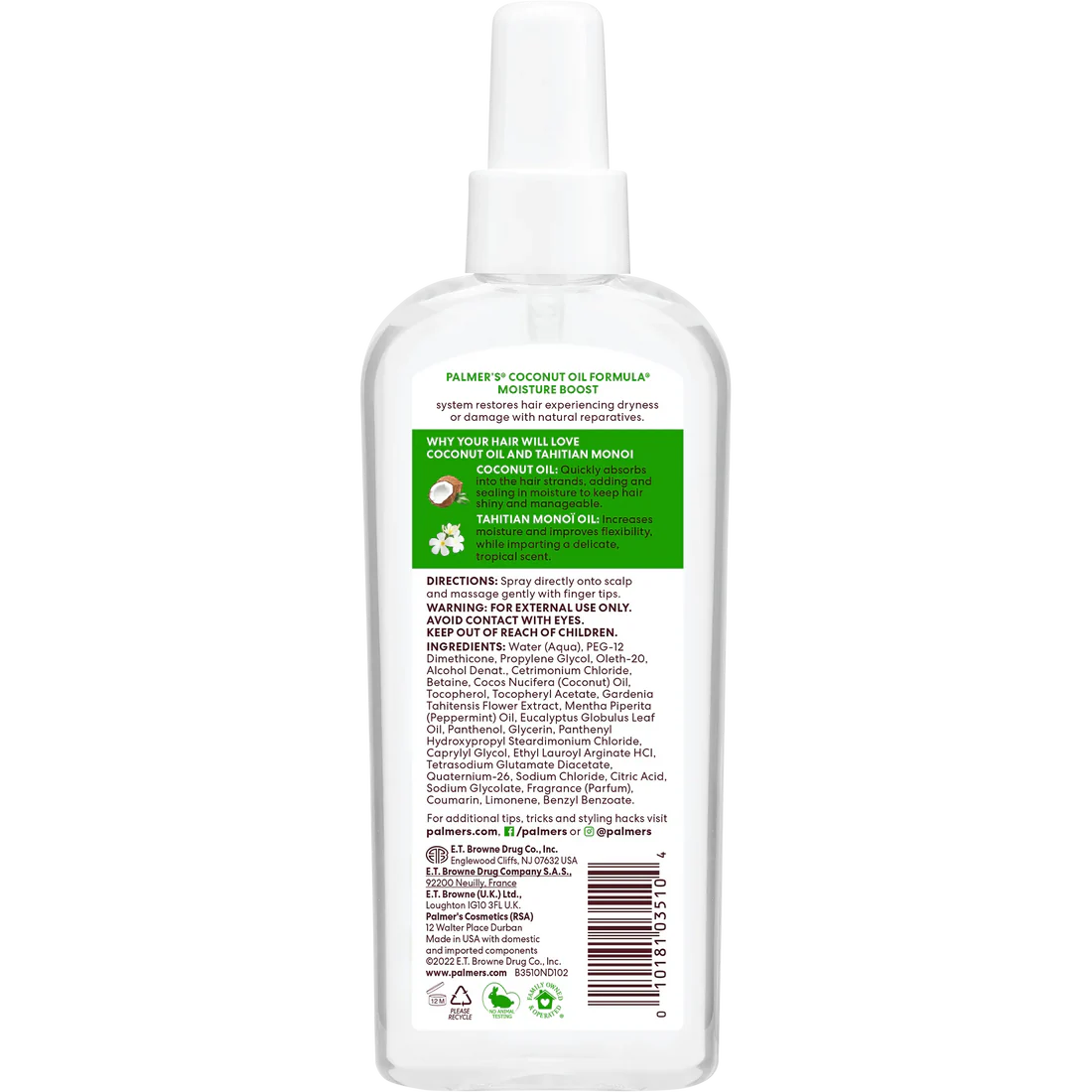 Palmer’s Coconut Oil Formula Strong Roots Spray