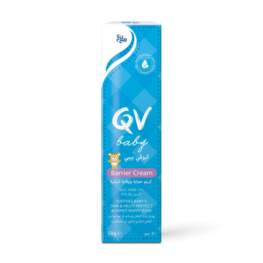 QV baby Barrier Cream packaging on a white background