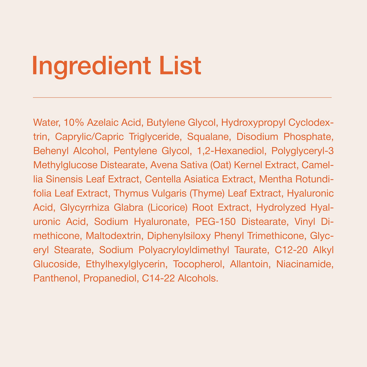 Vivian 10% Azelaic Acid Cream Multi-Care Formula