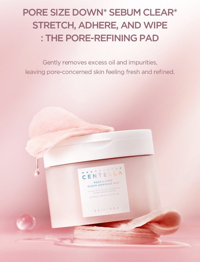 SKIN1004 MADAGASCAR CENTELLA POREMIZING CLEAR AMPOULE PAD