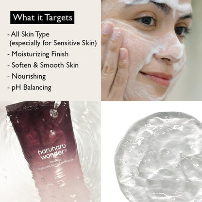 Haruharu WONDER  Black Rice Triple AHA Gentle Cleansing Gel