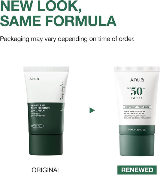 Anua Heartleaf Silky Moisture Sun Cream 