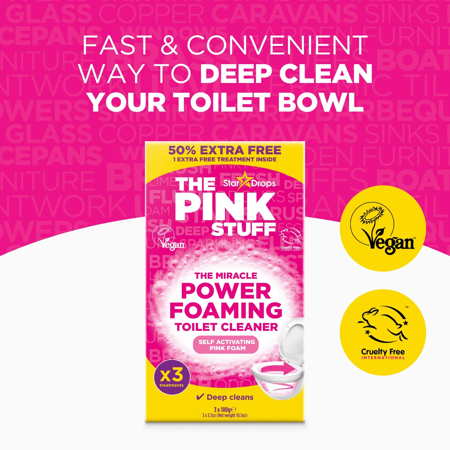 The Pink Stuff The Miracle Power Foaming Toilet Cleaner