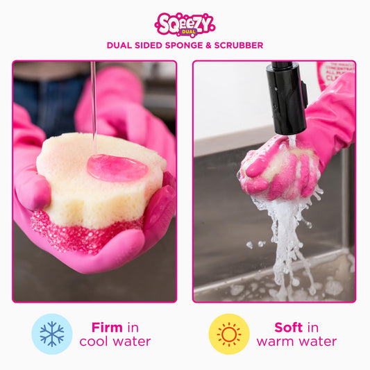 The Pink Stuff Dual Sided Sponge & Scrubber
