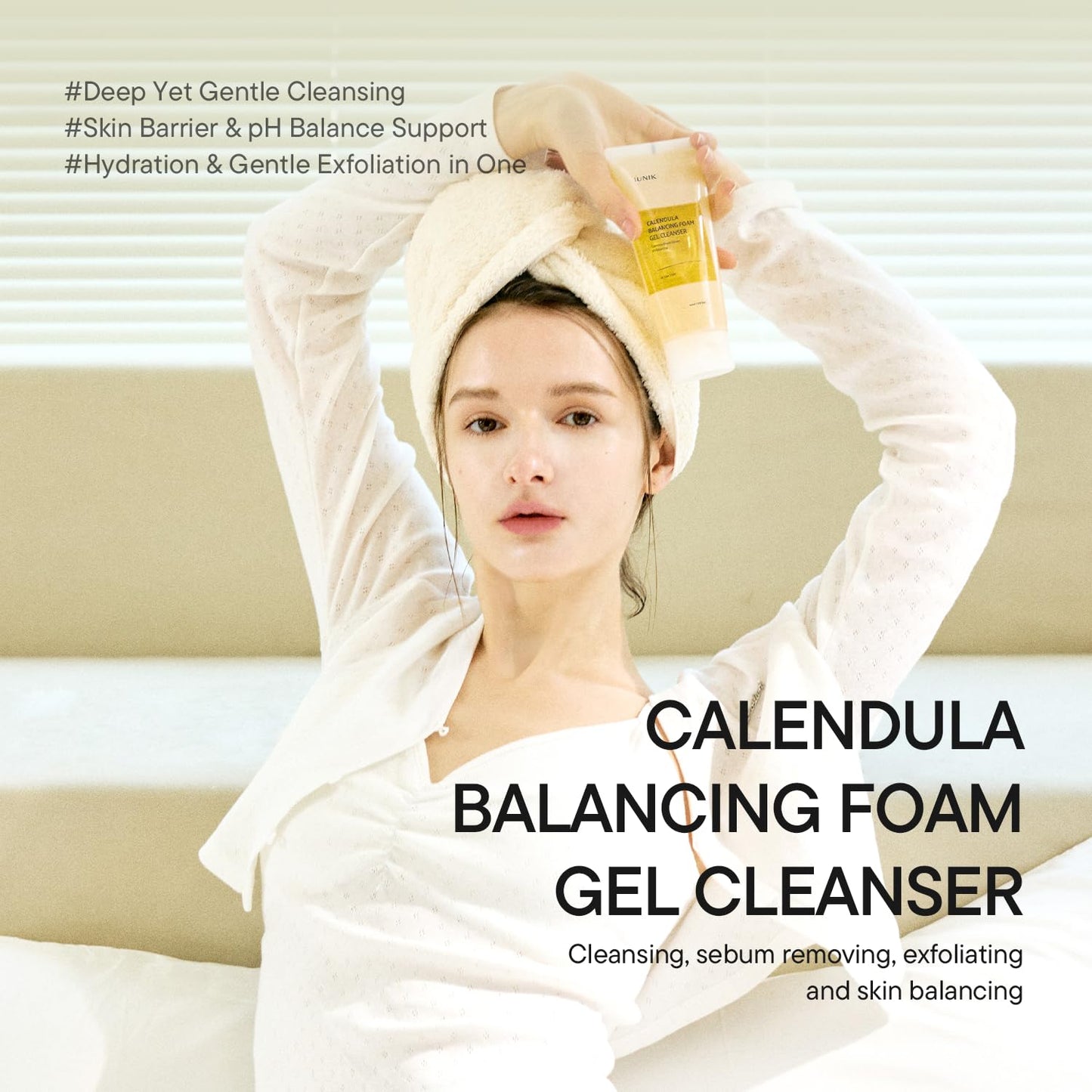 IUNIK Calendula Balancing Foam Gel Cleanser