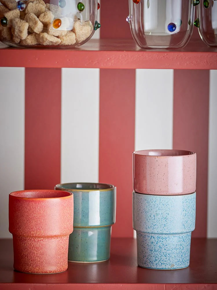 Bloomingville Ewan Cup Rose Stoneware Set Of 4
