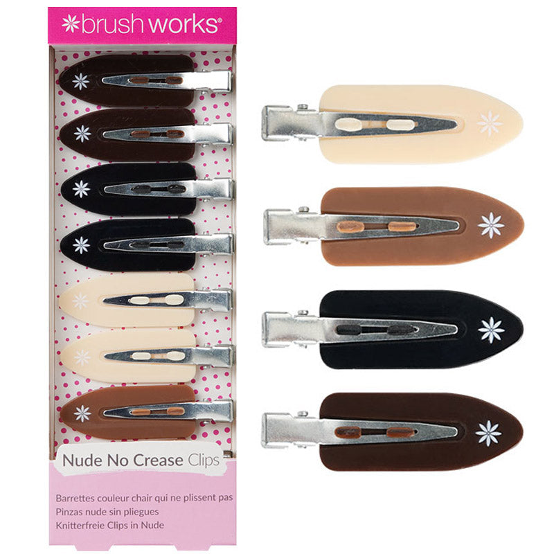 Brushworks Nude No Crease Hair Clips