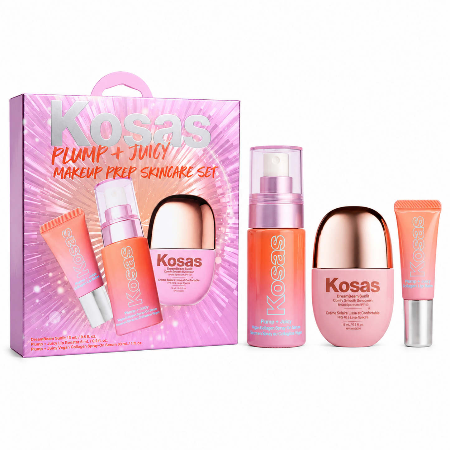 Kosas Plump + Juicy Makeup Prep Skincare Set