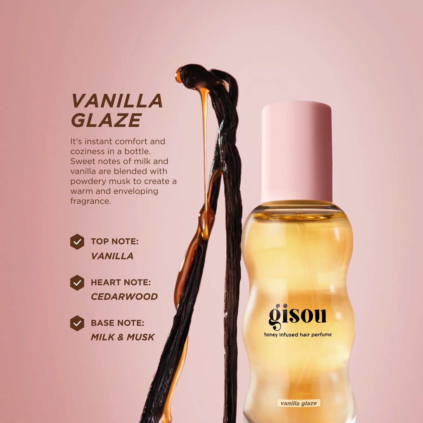Gisou Honey Infused Hair Perfume Vanilla Glaze