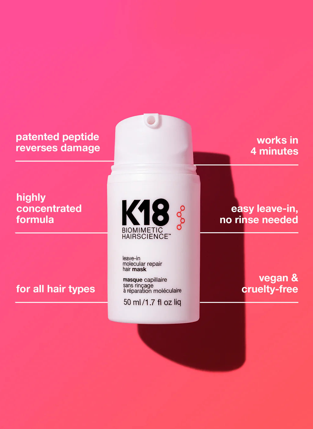 K18 Leave-In Molecular Repair Hair Mask Regular