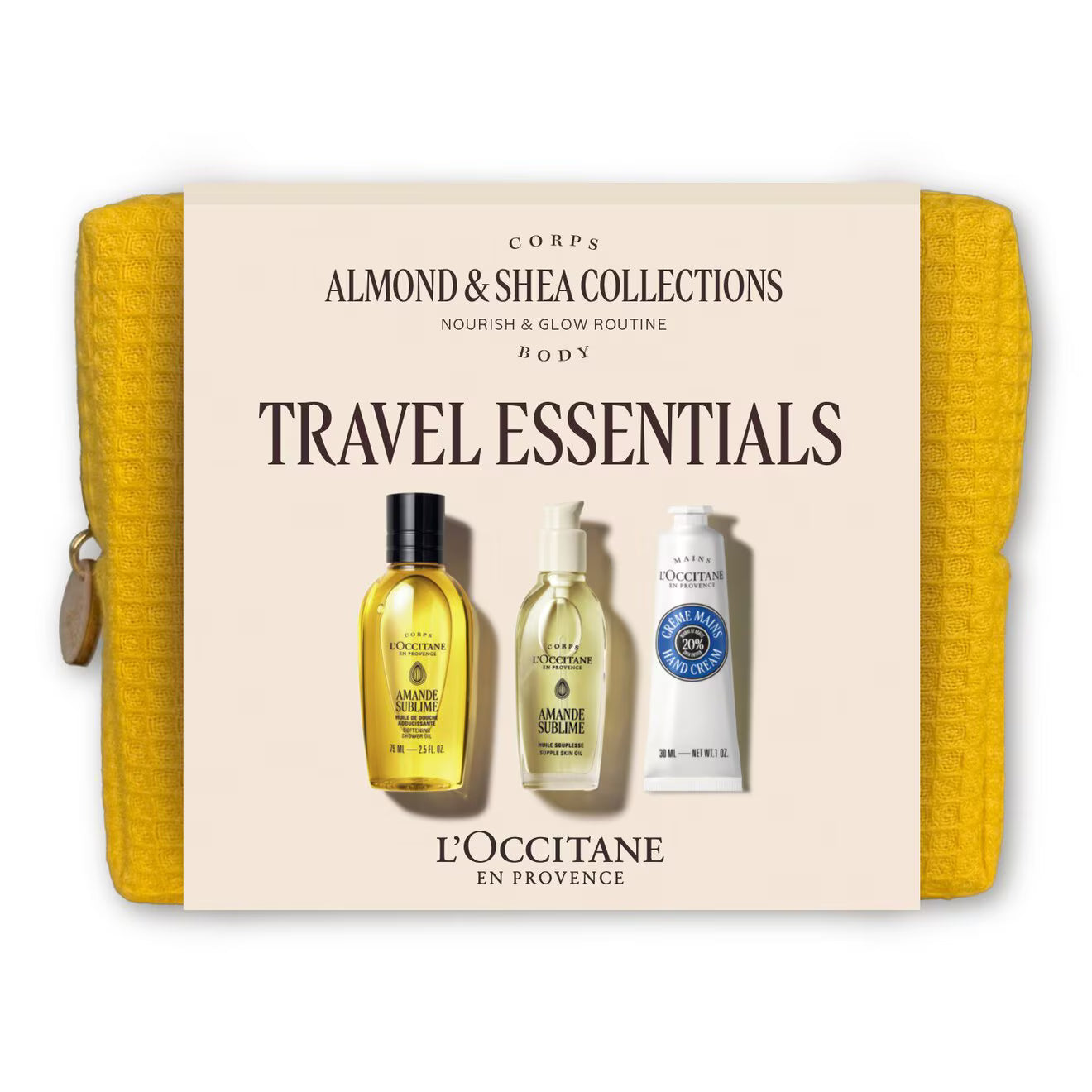 L'Occitane Travel Essentials Nourish & Glow Routine