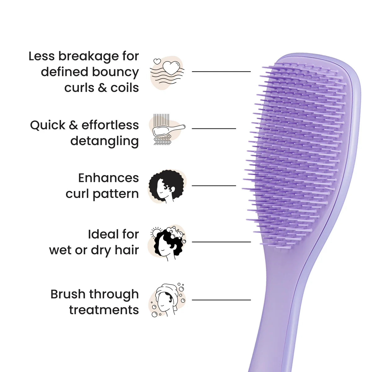 Tangle Teezer Detangling Hair Brush For Curly & Coily Hair