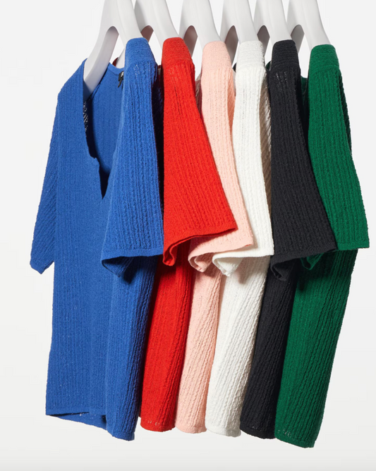 Uniqlo Lace Sweater White Blue
