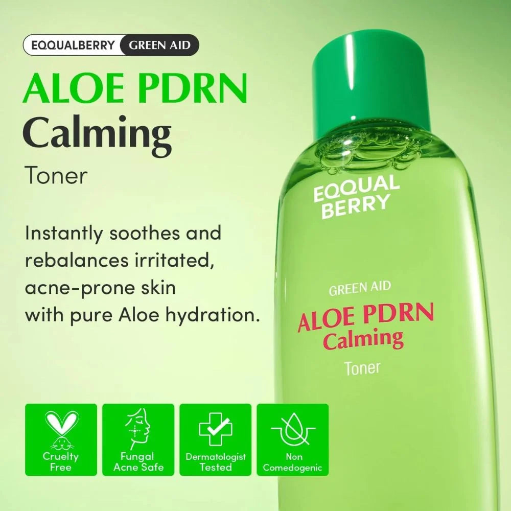 EQQUALBERRY Green Aid Aloe PDRN Calming Toner