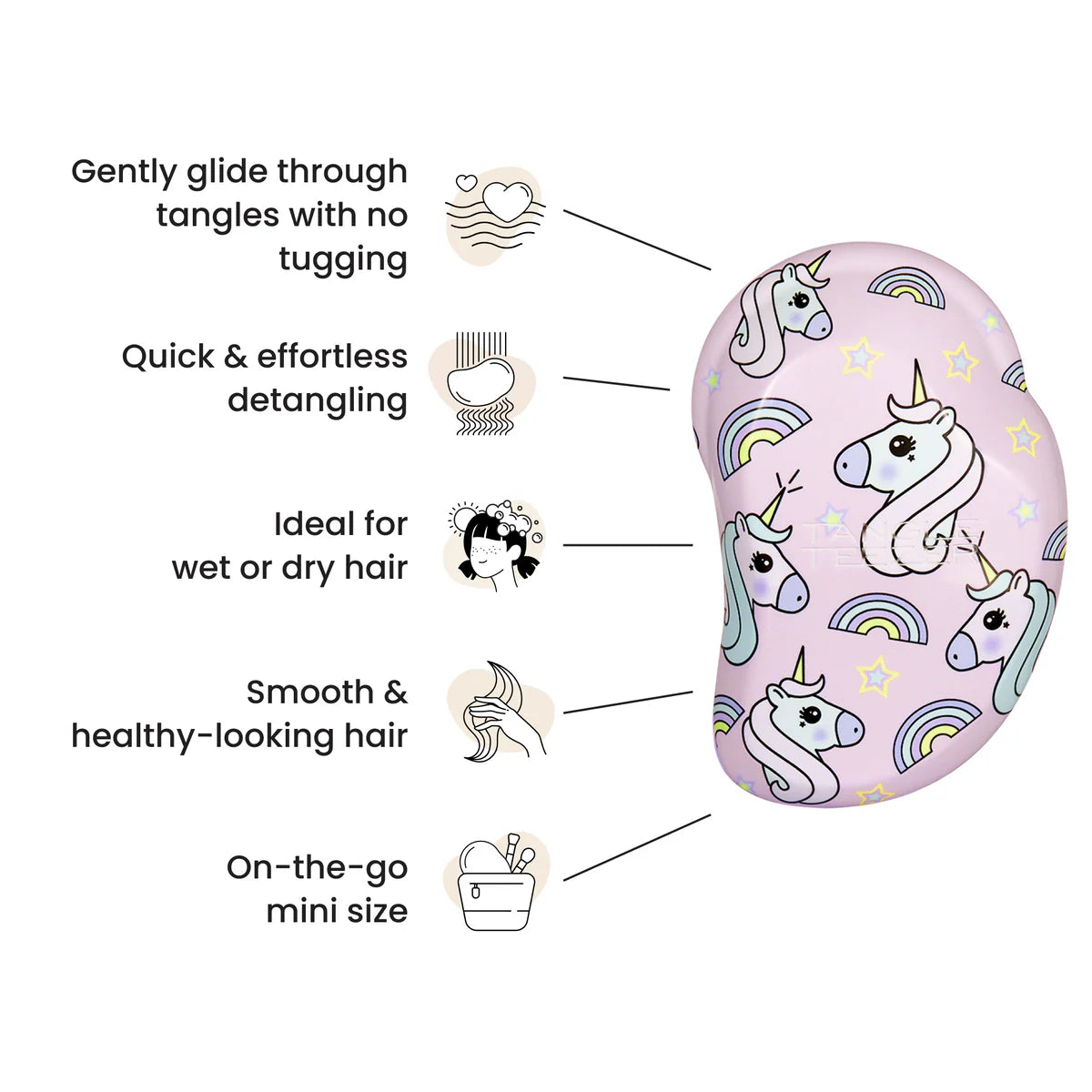 Tangle Teezer Kids Gentle Detangling Mini Hair Brush Printed Edition