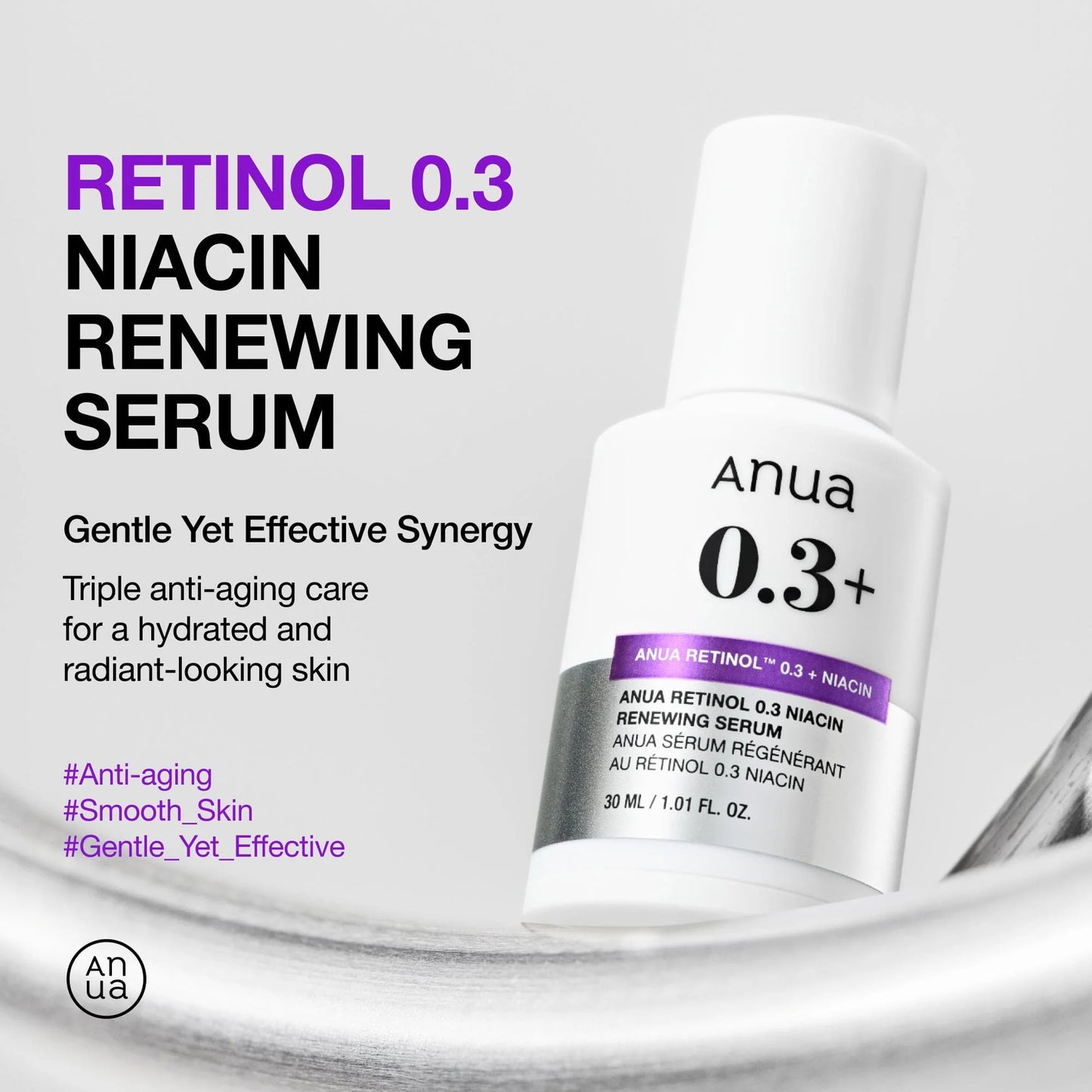 Anua Retinol 0.3% + Niacin Renewing Serum