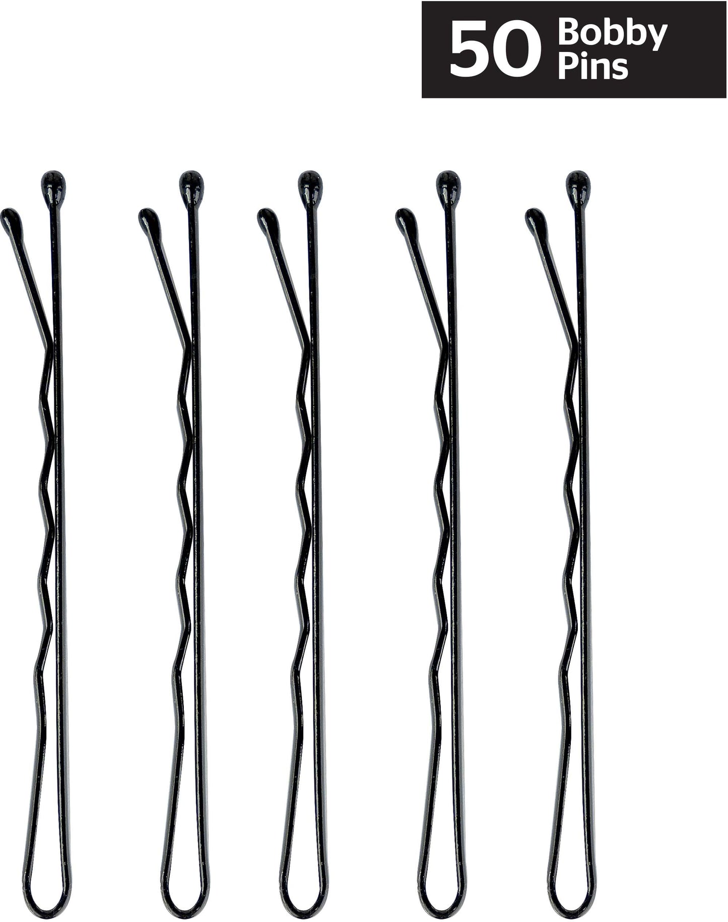 Brushworks Black Bobby Pins