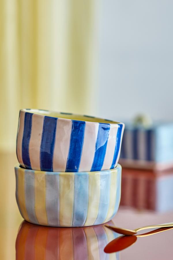 Bloomingville Phoenix Bowl Multi Stoneware Set Of 2