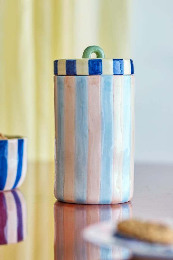Bloomingville Phoenix Jar with Lid Multi Stoneware
