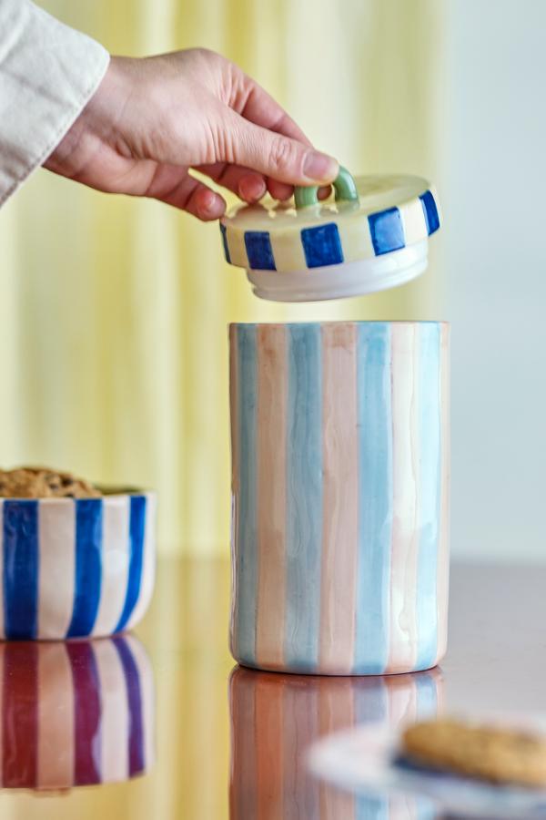 Bloomingville Phoenix Jar with Lid Multi Stoneware