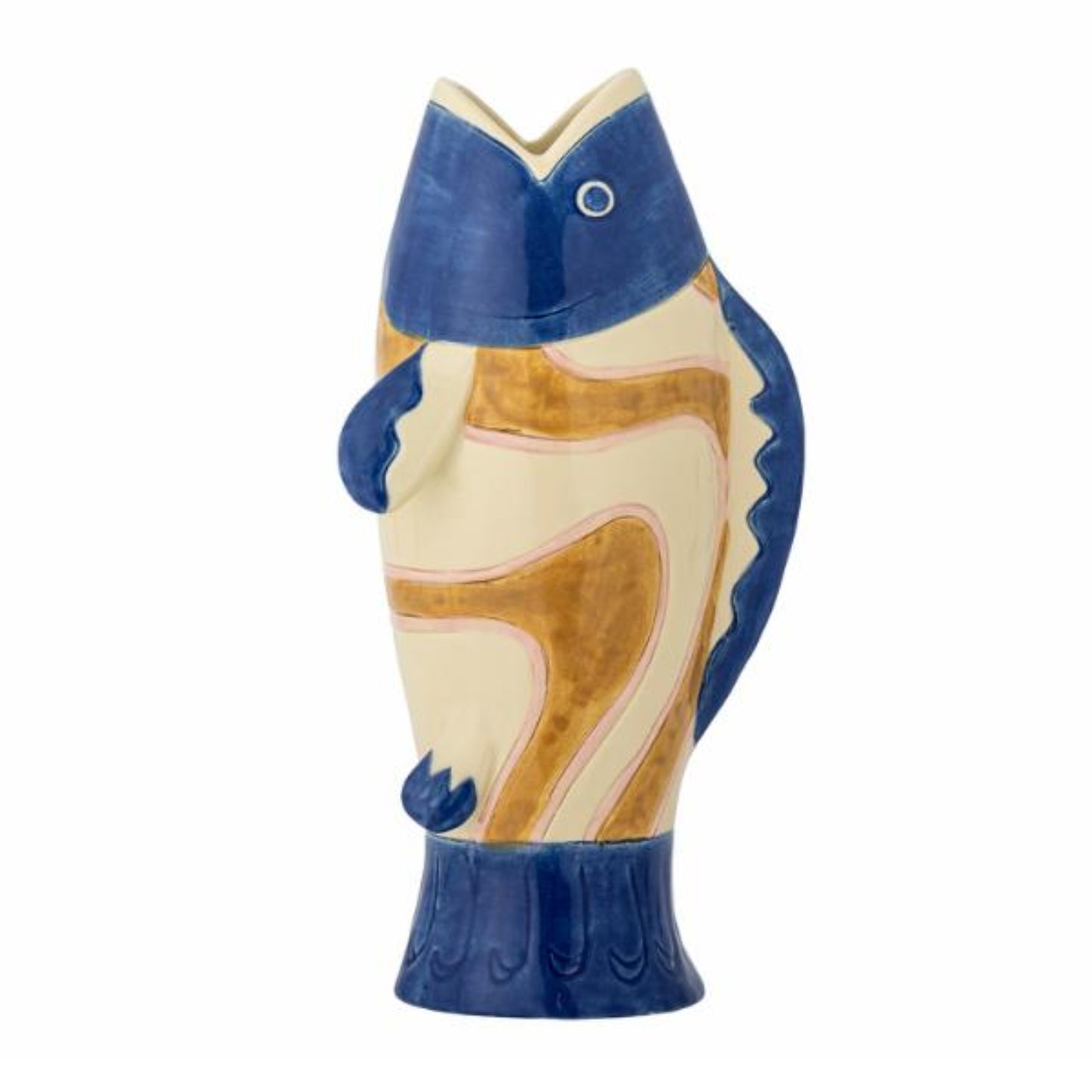 Bloomingville Irving Vase Blue Stoneware
