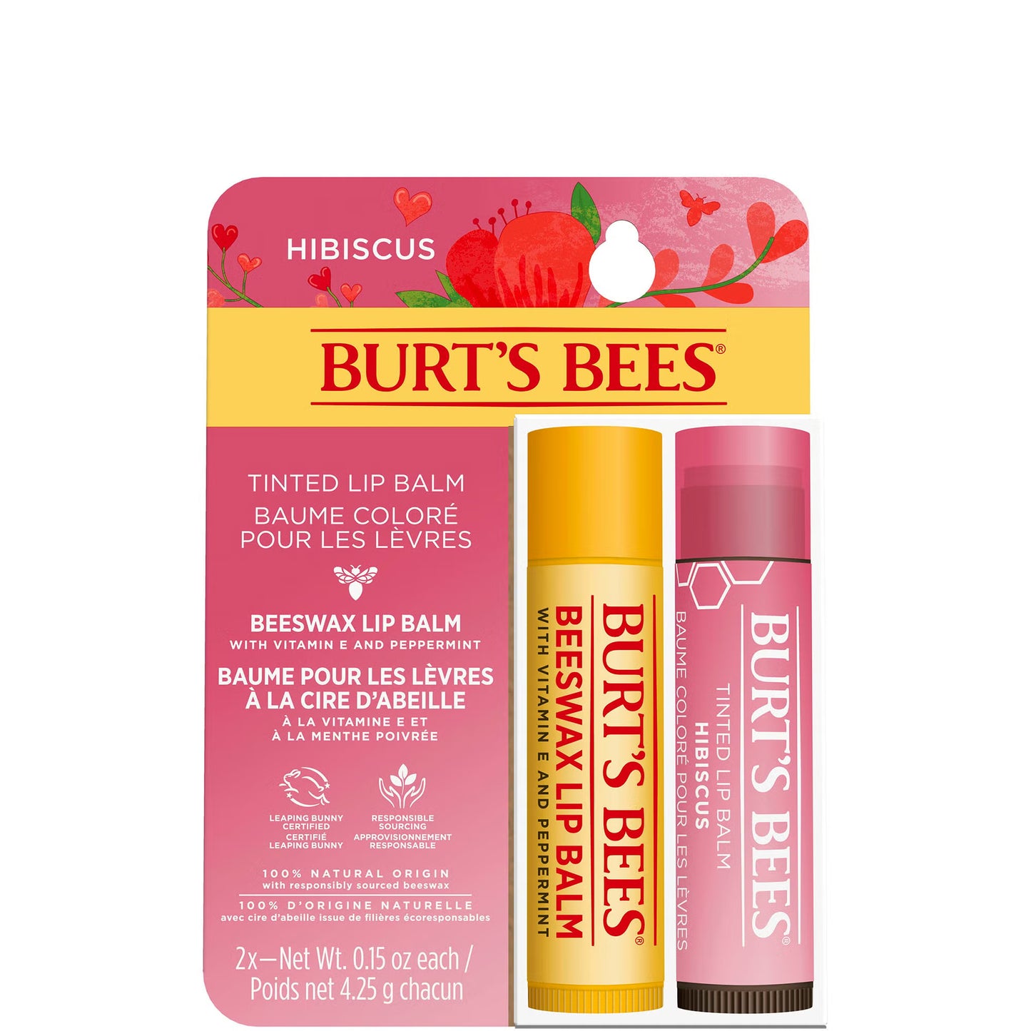 Burts Bees Tinted Lip Balm Duo Pack