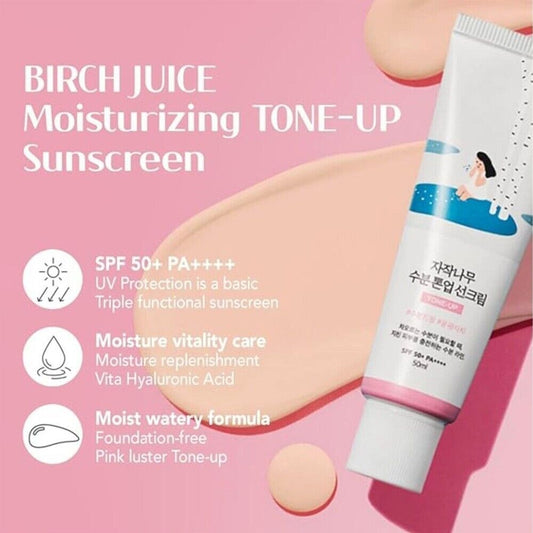ROUND LAB Birch Juice Moisturizing Tone‑Up Sunscreen SPF50+ PA++++