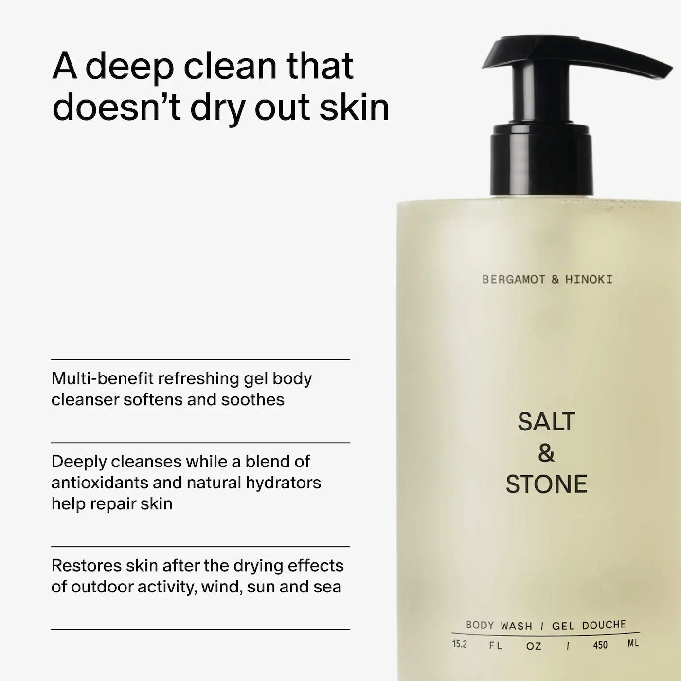 Salt & Stone Bergamot & Hinoki Body Wash