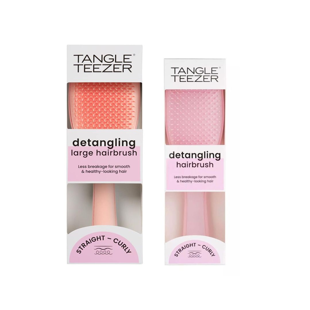 Tangle Teezer Brush Combo In Peach & Pink