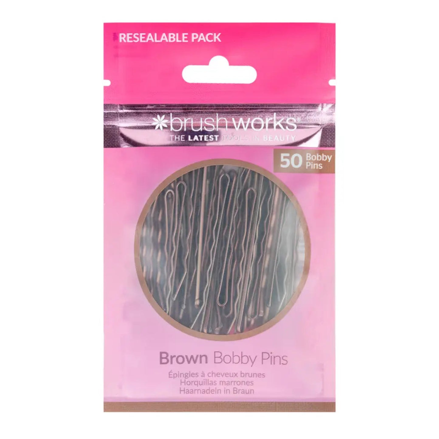 Brushworks Brown Bobby Pins